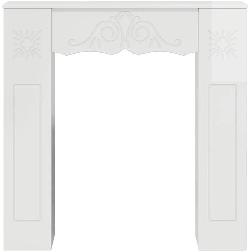  Okvir za kamin Bijela visokog sjaja 102 x 20 x 102 cm - Bijela visokog sjaja Slike