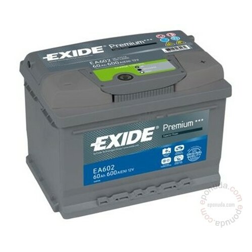 Exide Premium EA602 60Ah 600A akumulator Slike
