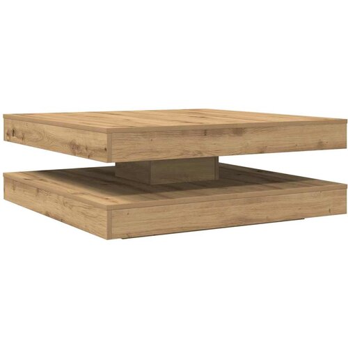 Maison Chic Klubska mizica - kavna mizica - Nizka mizica artisan hrast 90x90x34,5 cm, (21754453) Slike