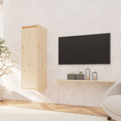 vidaXL Stenska omarica 30x30x100 cm trdna borovina Cene