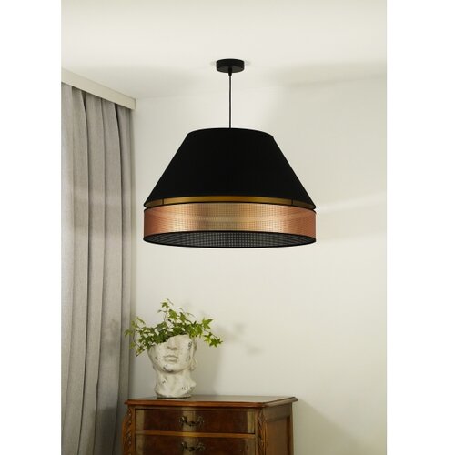  Duolla - Visilica na sajli COPPER SHINY 1xE27/15W/230V prečnik 60 cm crna/bakarna Slike