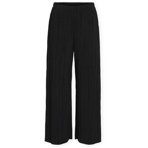 Vila Hlače Noos Plisa Trousers - Black Beauty Črna Slike