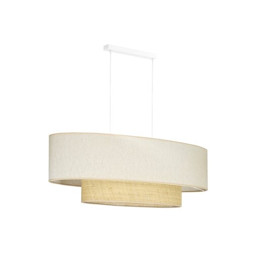  Duolla - Visilica na sajli DOUBLE OVAL NATURE 2xE27/15W/230V krem/bež Slike
