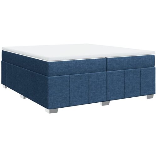 vidaXL Box spring postelja z vzmetnico modra 200x200 cm blago, (21309432) Cene