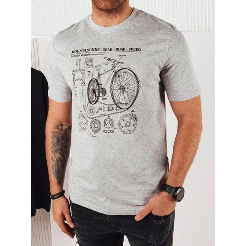 DStreet Grey men's T-shirt with print