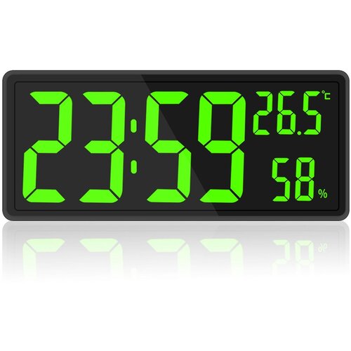 Venisymlis Led Digitalna Stenska Ura, Velik Digitalni Zaslon, Notranja Temperatura In Vlažnost, Primerna Za Kmečko Hišo, Dom, Učilnico, (22059965) Cene