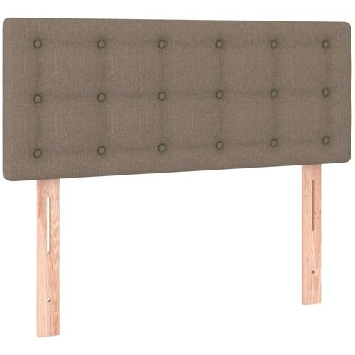  Krevet s oprugama i madracem smeđesivi 80x200 cm od tkanine Slike
