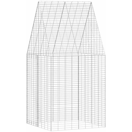  Kavez za zečeve Srebrno 100 x 100 x 210 cm Cinkani čelik Slike