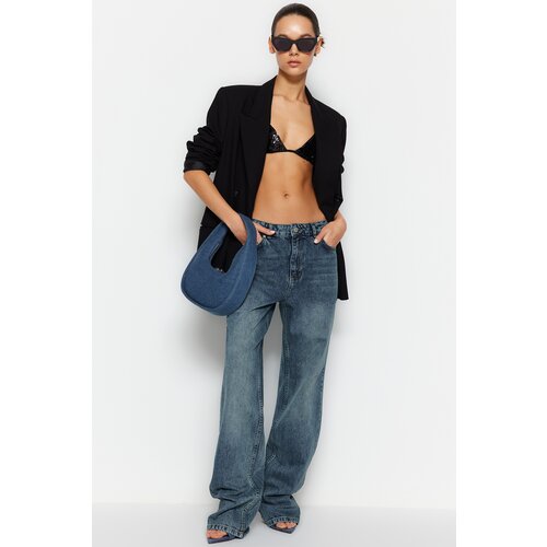 Trendyol Blue Low Waist Wide leg Jeans Slike