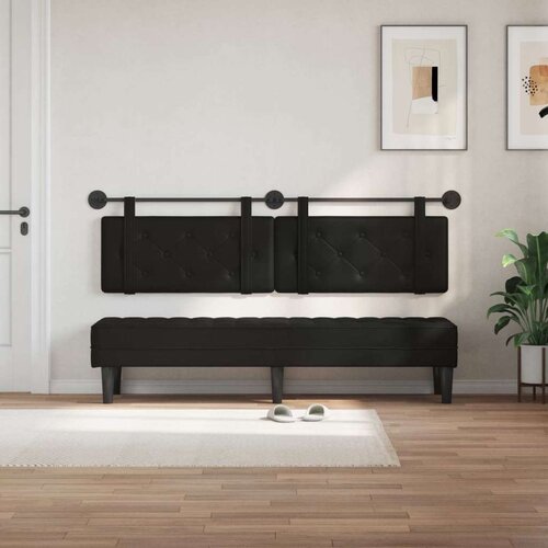  Držeće uzglavlje Zidne Crna 190 x 55 x 5 cm Lažna koža - Crna 180 cm bez LED Slike