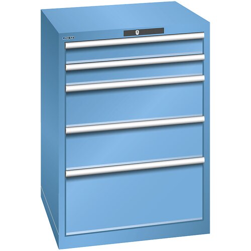 LISTA Predalnik s 5 predali, ŠxGxV 717 x 725 x 1000 mm, svetlo moder Cene