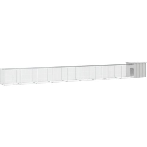 vidaXL Kokošnjak siv 1000x91x100 cm pocinkano jeklo Cene