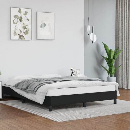 vidaXL Posteljni okvir črn 140x190 cm umetno usnje Cene