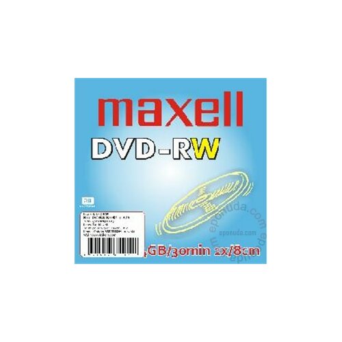 Maxell DVD-RW 8CM 1.4GB 30MIN SLIM CASE disk Slike