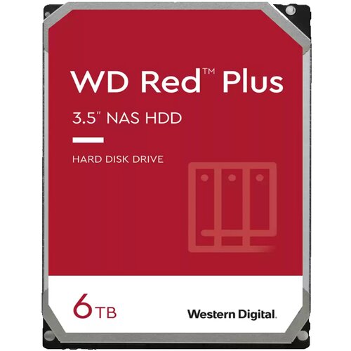 Wd NAS WD Red Plus 3 5'', 6TB, 256MB, 5400 RPM, SATA 6 Gb/s Cene