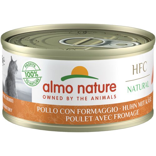 Almo Nature 70g Varčno pakiranje Almo Nature 24 x 70 g - HFC Natural pi&amp;scaron;čanec s sirom Slike