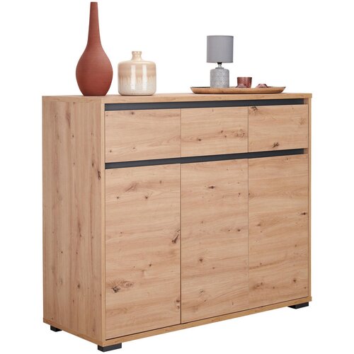 CARRYHOME komoda, antracit, barve hrasta Slike