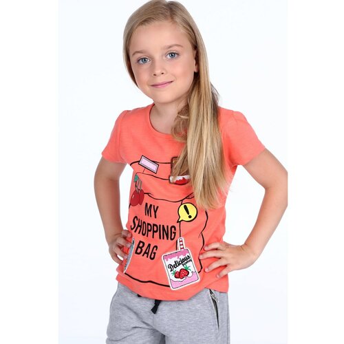 Fasardi Girls' t-shirt with coral patches Slike