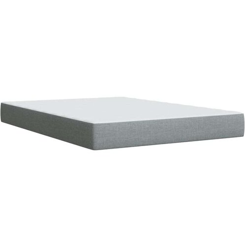 VidaXL Krevet s oprugama i madracem svjetlosivi 140x190 cm od tkanine Slike