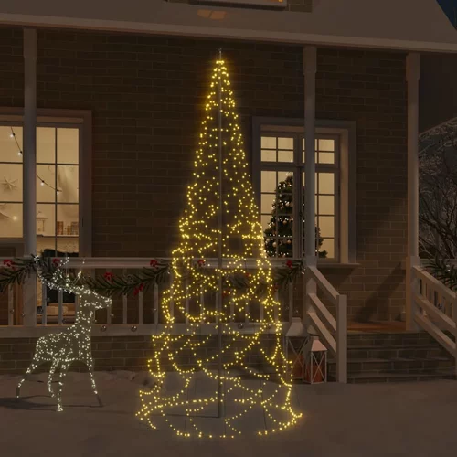  Božićno drvce na stijegu 500 LED žarulja tople bijele 300 cm