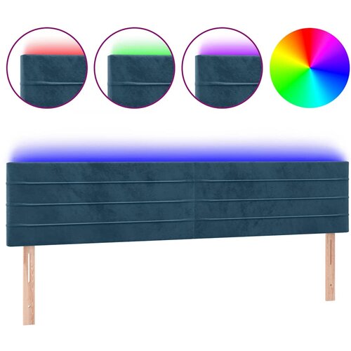  LED uzglavlje tamnoplavo 160x5x78/88 cm bar&amp;scaron;unasto Slike