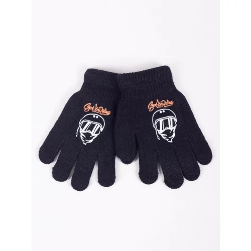 Yoclub Kids's Boys' Five-Finger Gloves RED-0012C-AA5A-012