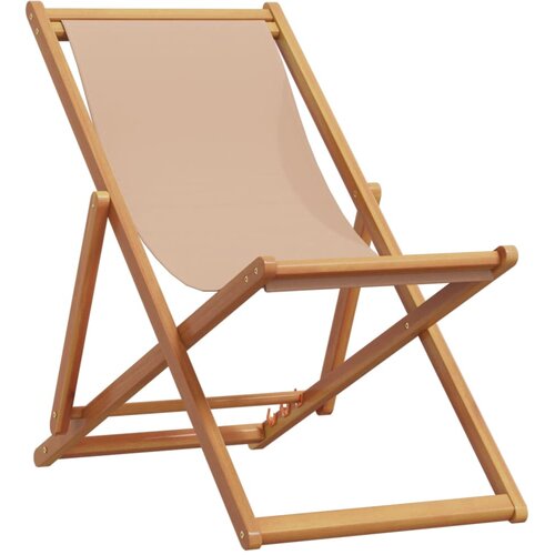  Sklopive stolice za plažu 2kom tkanine i masivno drvo smeđesive Slike