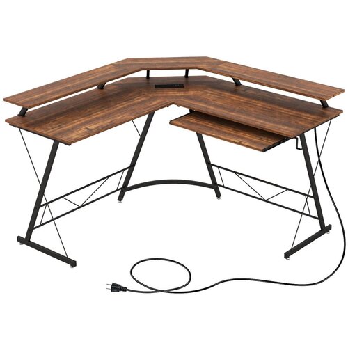 Costway Kotna računalni&scaron;ka miza 130 x 130 x 86 cm, (5000006978) Cene