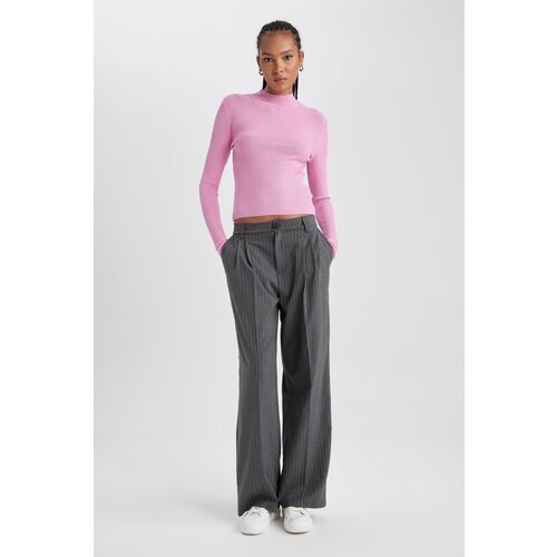 Defacto Wide Leg Double Pocket High Waist Darts Standard Length Trousers Slike