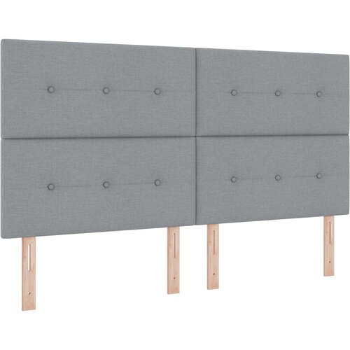  Boxspring krevet s madracem Svjetlosiva 180 x 200 cm Tkanina Slike