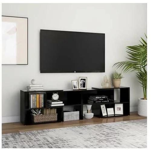  TV omarica črna 149x30x52 cm iverna plošča