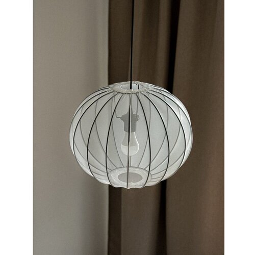 Candellux Lighting Bela viseča svetilka s tekstilnim senčilom &amp;oslash; 52 cm Mellow &amp;ndash; Slike
