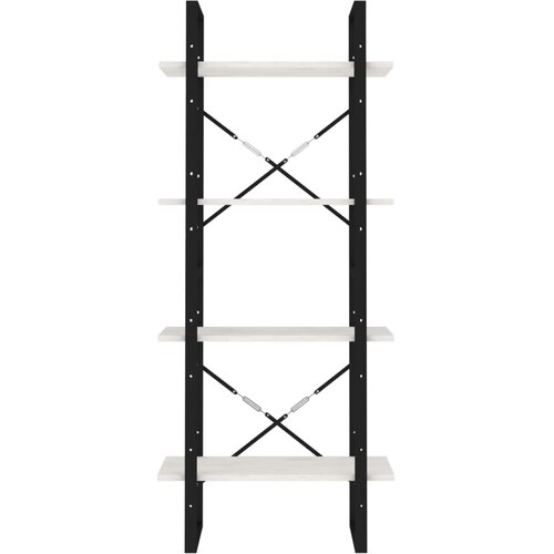  za knjige s 4 razine bijeli 60x30x140 cm od borovine Slike