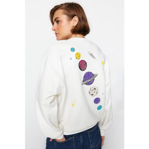 Trendyol Sweatshirt - White - Regular fit Cene