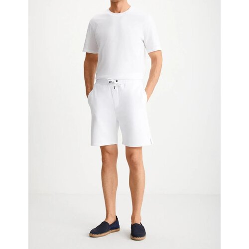 Dewberry 89749 Mens Sport Style Pocket Shorts-WHITE Cene