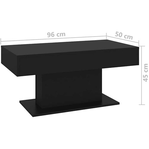  Stolić za kavu crni 96 x 50 x 45 cm od konstruiranog drva Slike