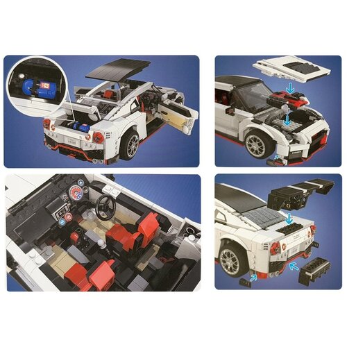 Lean Toys kocke za sestavljanje &amp;scaron;portni avto, sestavljen iz 1322 elementov lea Slike