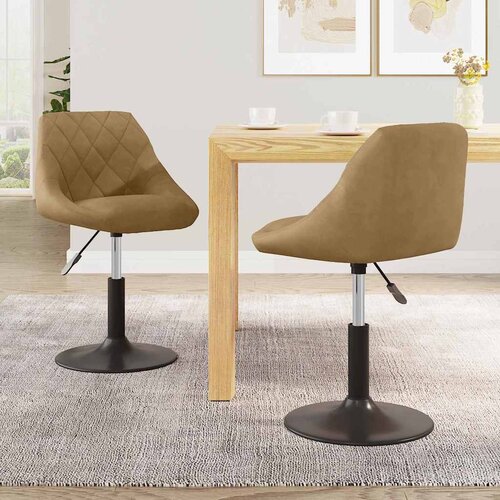  Okretne blagovaonske stolice 2 pcs Smeđa 46 x 44 x 77.5 cm Cijene