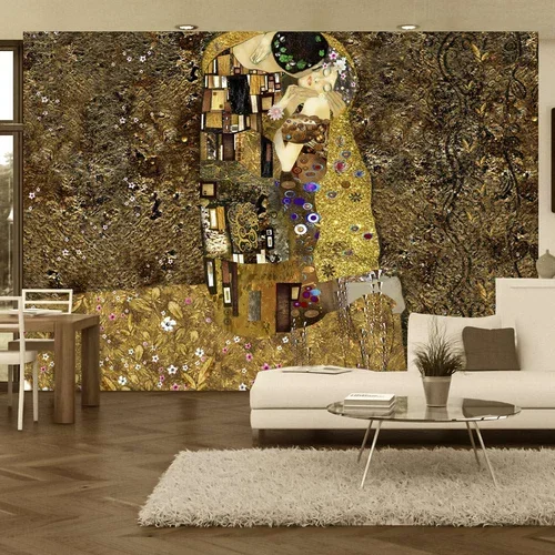  tapeta - Klimt inspiration: Golden Kiss 100x70