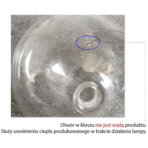 Toolight Stropna viseća svjetiljka staklena kugla 15cm APP1681-1CP Slike