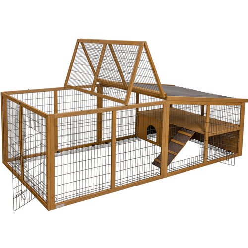 Kerbl Pet ograda za kućne ljubimce, s plastičnim krovom i barijerom - D 220 x &amp;Scaron; 115 x V 75 cm Slike