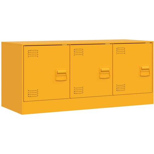 Maison Chic TV omarica - TV stojalo - Televizijska omarica gorčično rumena 99x39x44 cm jeklo, (21699613) Slike