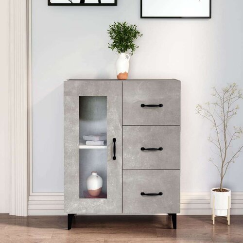  Komoda betonsko siva 69,5x34x90 cm inženirski les, (20654541) Cene