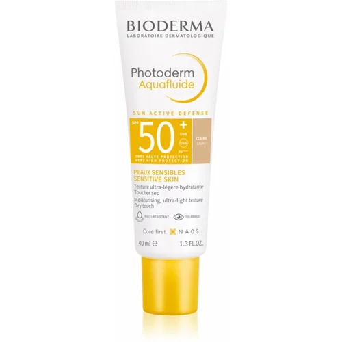 Bioderma Photoderm Aquafluid zaštitna krema za lice SPF 50+ nijansa Claire 40 ml