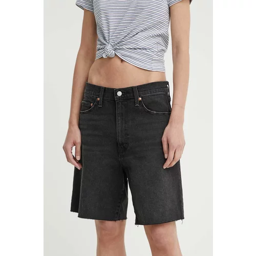 Levi's Jeans kratke hlače BERMUDA SHORT ženske, črna barva, A8720