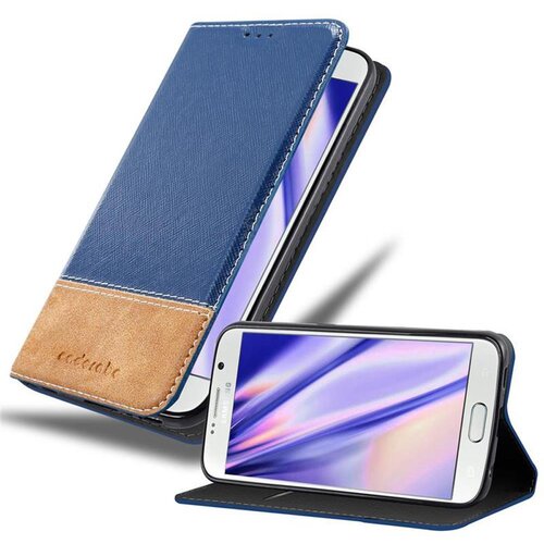 Cadorabo Case, združljiv s Samsungom v temno modro rjavi barvi - za&scaron;čitni pokrov z magnetnim zapiranjem, stoječo funkcijo in režo za kartico, (20591314) Cene