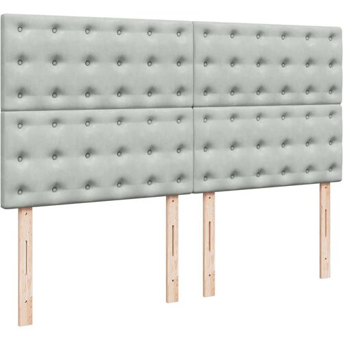 VidaXL okvir kreveta s madracima svijetlosivi 180x200cm bar&amp;scaron;unasti Slike