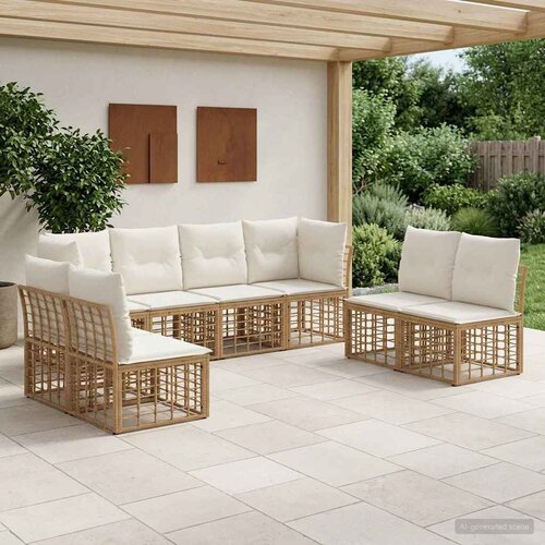  Set vanjskih sofa Prirodna Poliester Cene