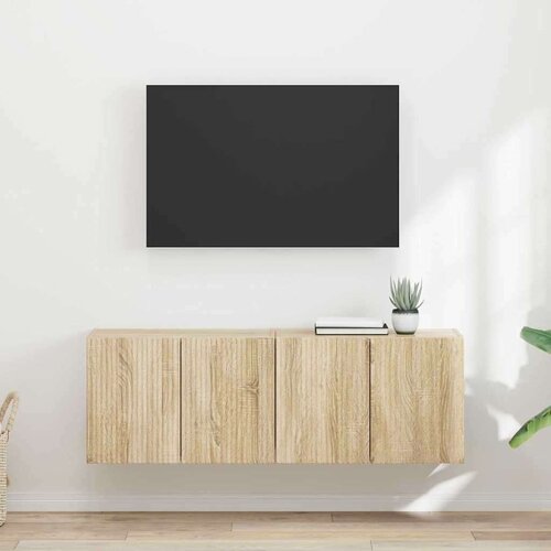 TV zidni ormar Zidne 2 pcs Sonoma hrast 59 5 x 31 x 40 cm Cene