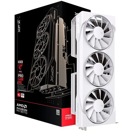 XFX Swift AMD Radeon RX 9070 OC White Triple Fan Gaming Edition with 16GB GDDR6 HDMI 3xDP, AMD RDNA 4 RX-97SWFB3W9 Cene